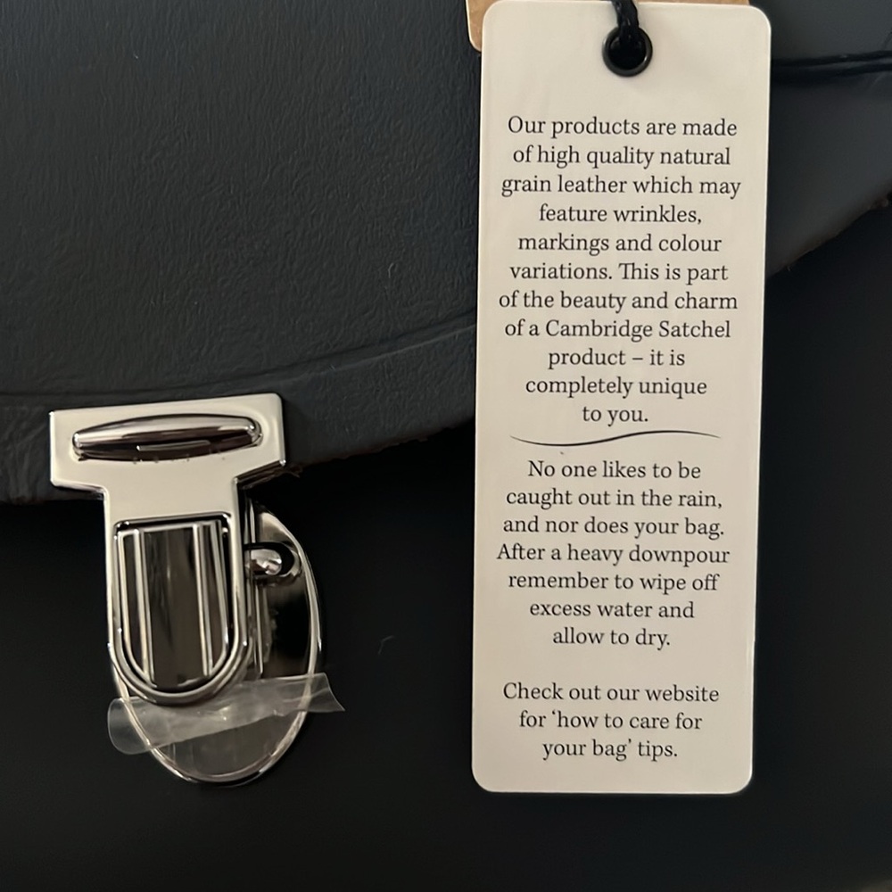 The Cambridge Satchel Company medium Push Lock Dapple Matte branded nickel gray - Picture 11 of 16